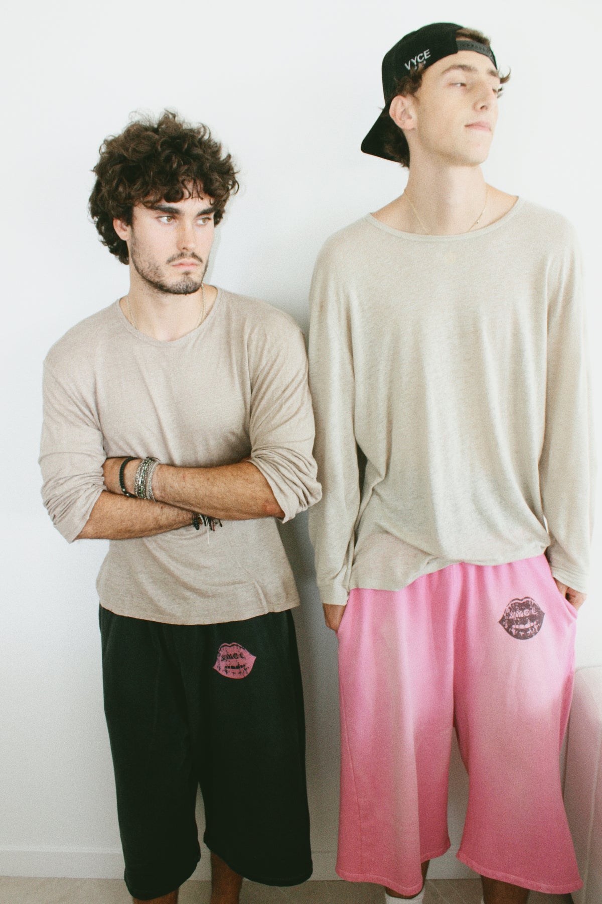 Pink Lips Capri Shorts