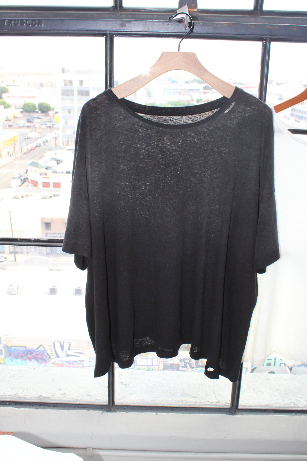 Linen Box Tee (Vintage Black)