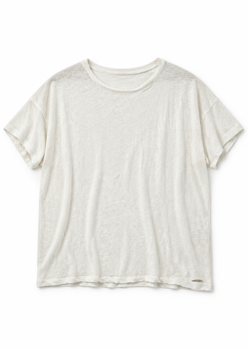 Linen Box Tee (Cream)