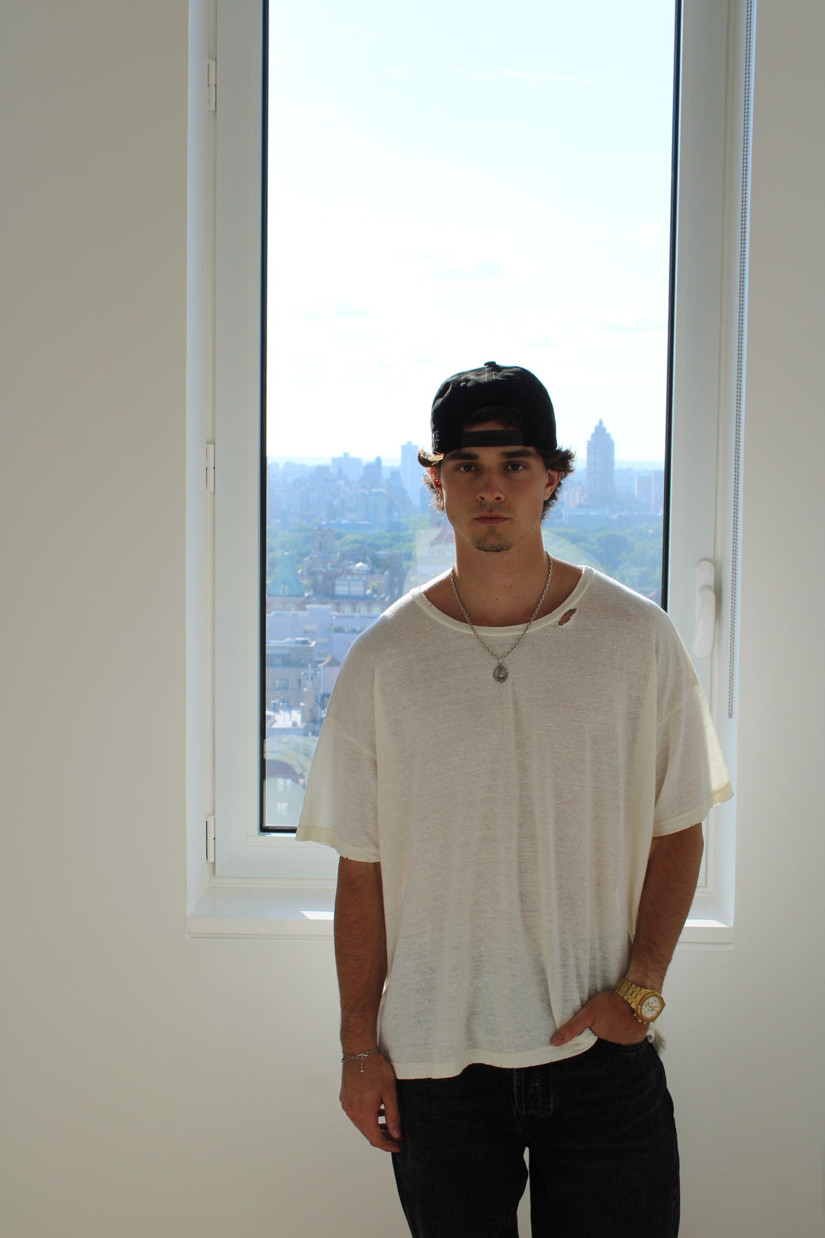 Linen Box Tee (Cream)