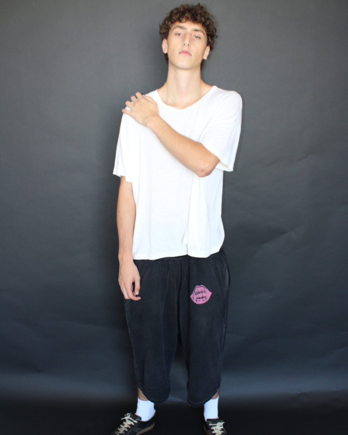 Black Lips Capri Shorts